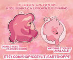 SU - Rose Quartz n Lion Charms by cozylittleartblog