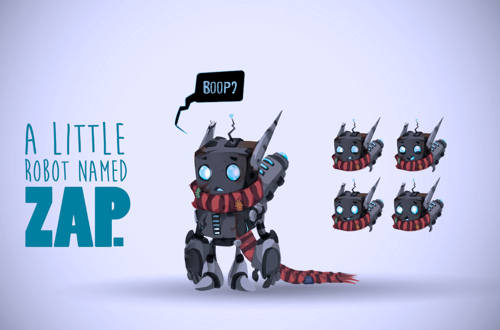 sne venstre bind A little Robot named Zap!!! by ChasingArtwork on DeviantArt
