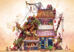 The Noodle-Bot Shop by ChasingArtwork