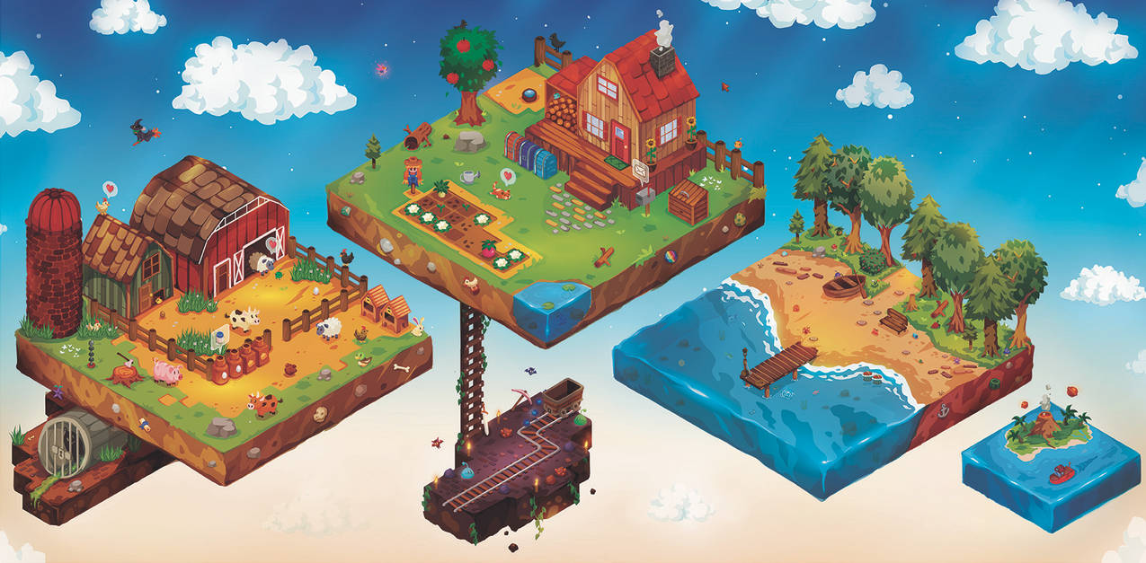 Your Cozy Valley Farm awaits by ChasingArtwork on DeviantArt