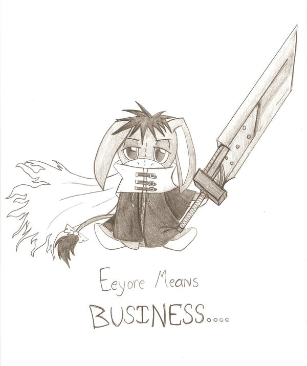 Eeyore Means Business- Lineart