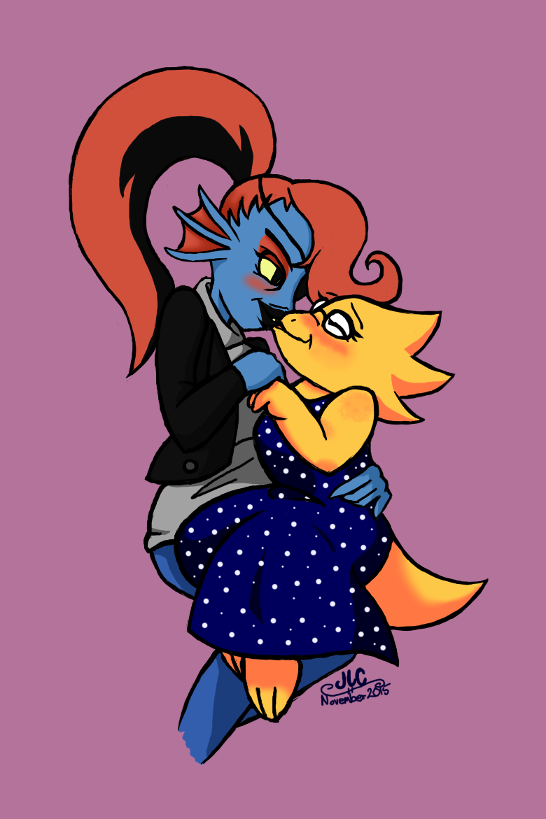Undyne x Alphys by HirokoTheHedgehog on DeviantArt