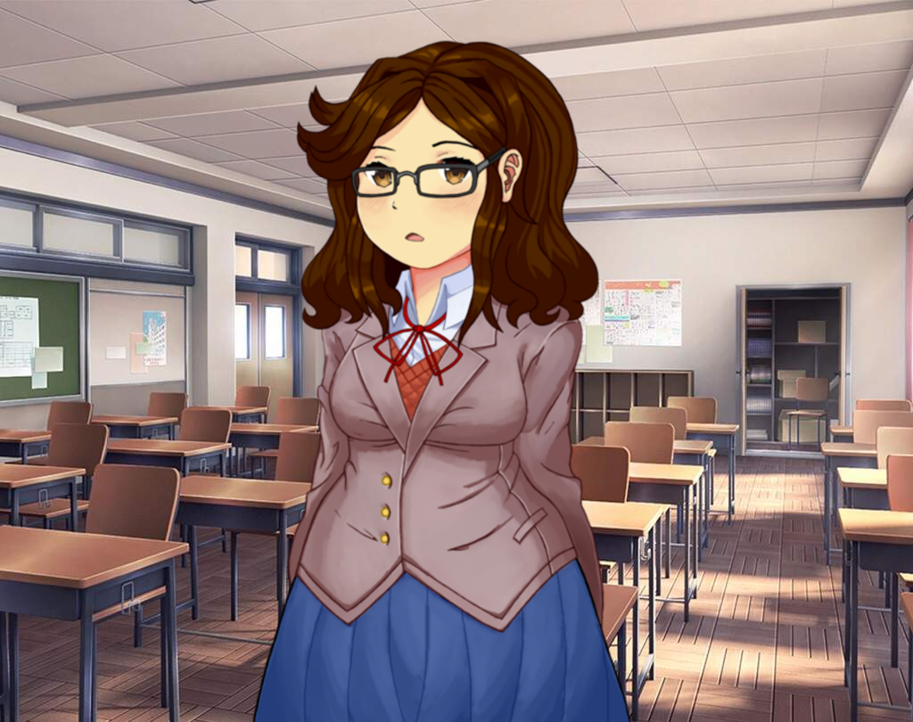 pic Ddlc Classroom Background me in ddlc style classroom by