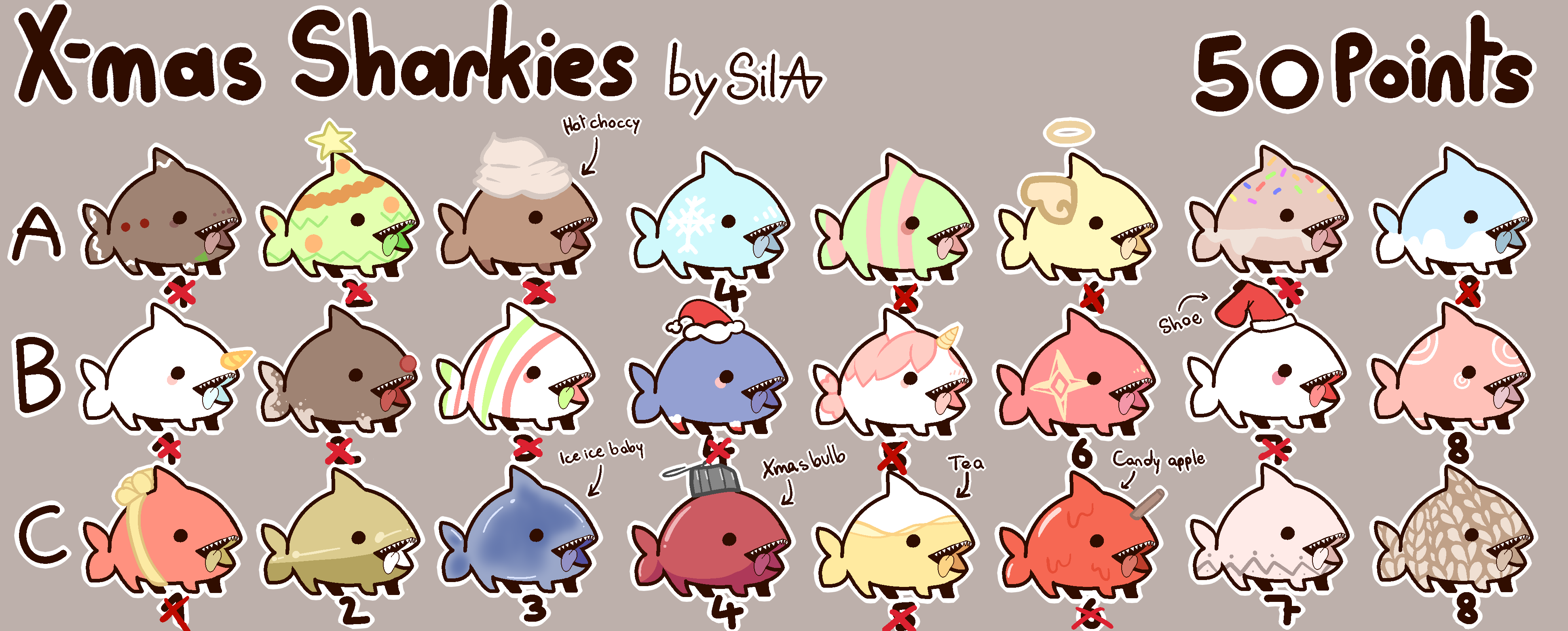 CLOSED Christmas Sharkie adoptables~ CLOSED