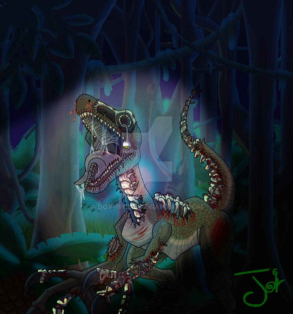 Zombie Raptor Deviantart Raptor Zombie by boy-wolf on DeviantArt