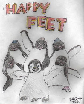 Happy Feet Drawing  4-7-2007