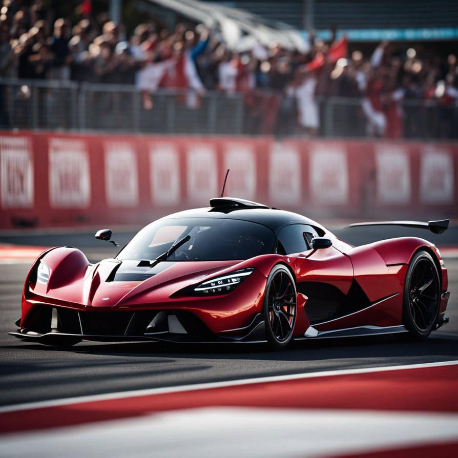 Red Hypercar crossing the finish line by Excalibur60 on DeviantArt