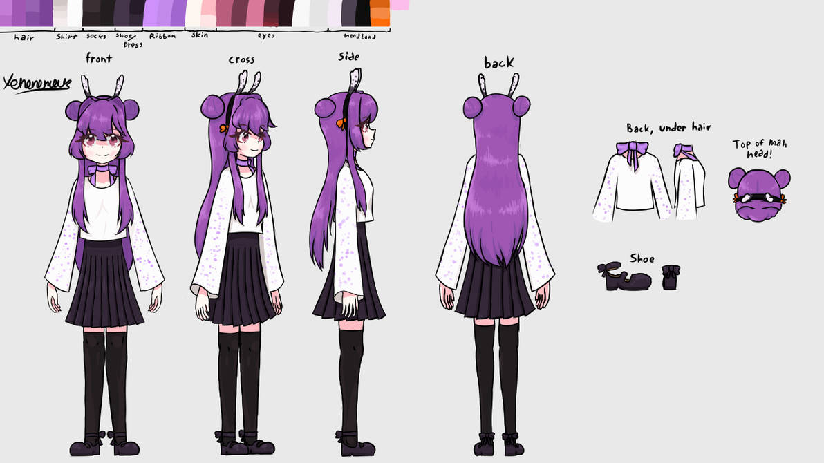My model sheet for VRChat by Xenonomous on DeviantArt