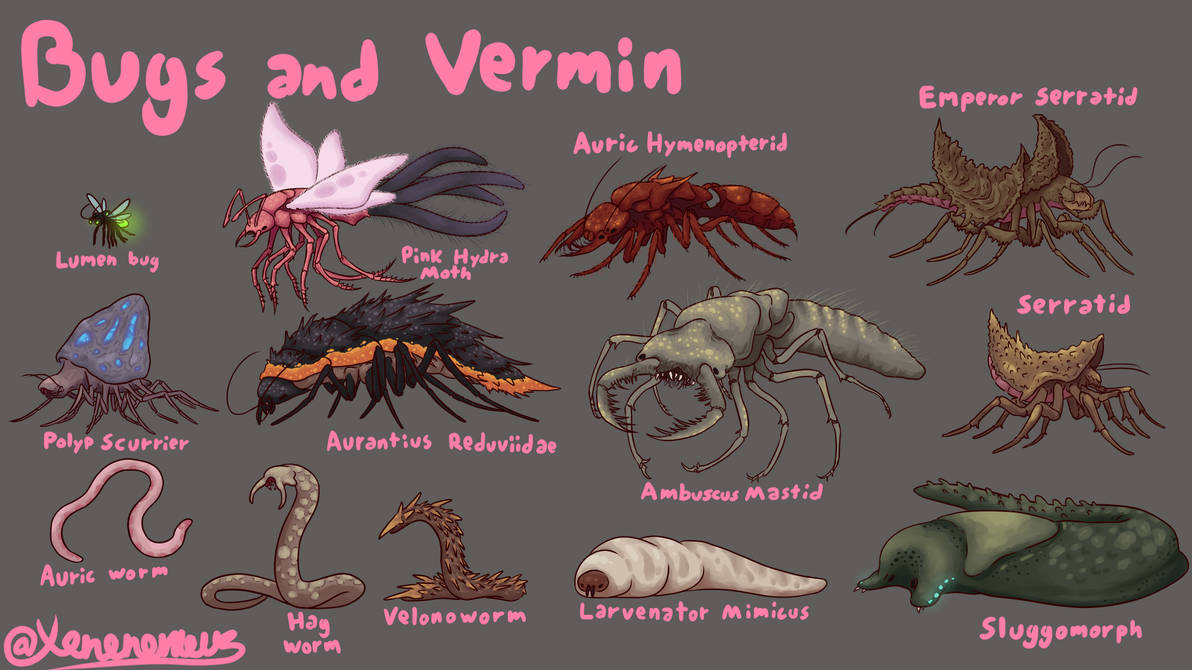 Vromor Insects Bugs And Vermin by Xenonomous on DeviantArt