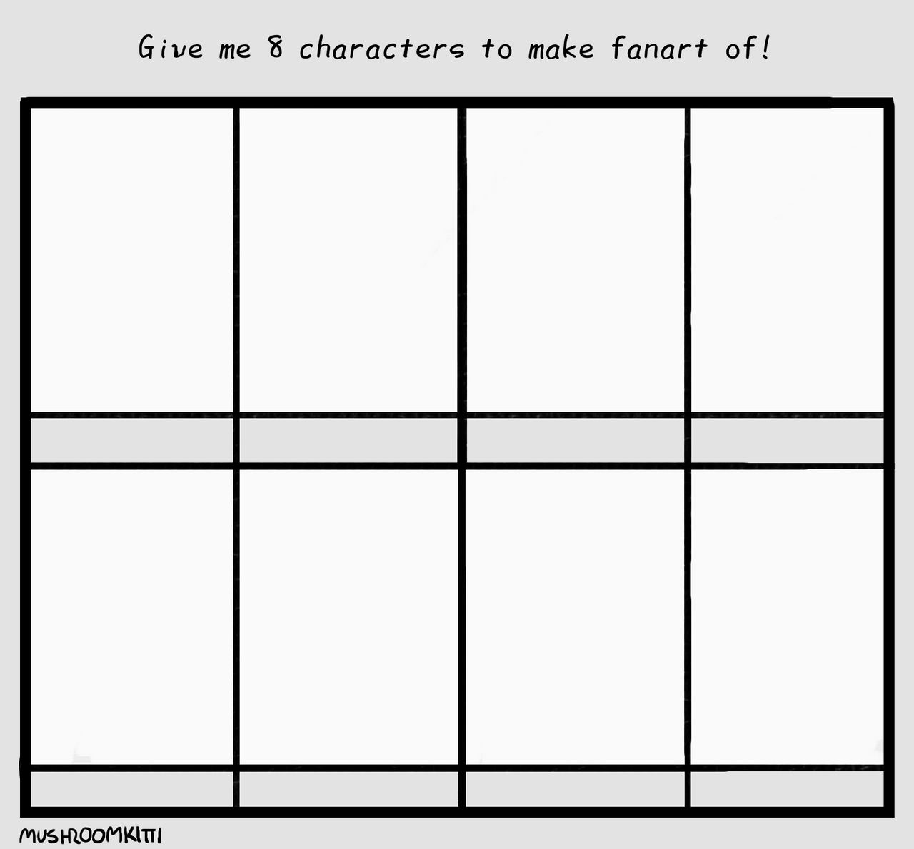 8 characters fanart! (CLOSED) by MushroomKitti on DeviantArt