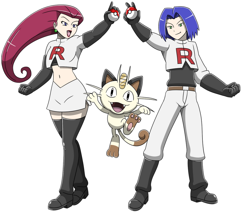 Team Rocket Jessie James And Meowth By VGAfanatic On DeviantArt team-rocket-jessie-james-and-meowth-by-vgafanatic-on-deviantart