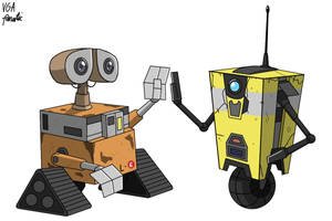 WALL-E X Claptrap: Allies in the Aftermath