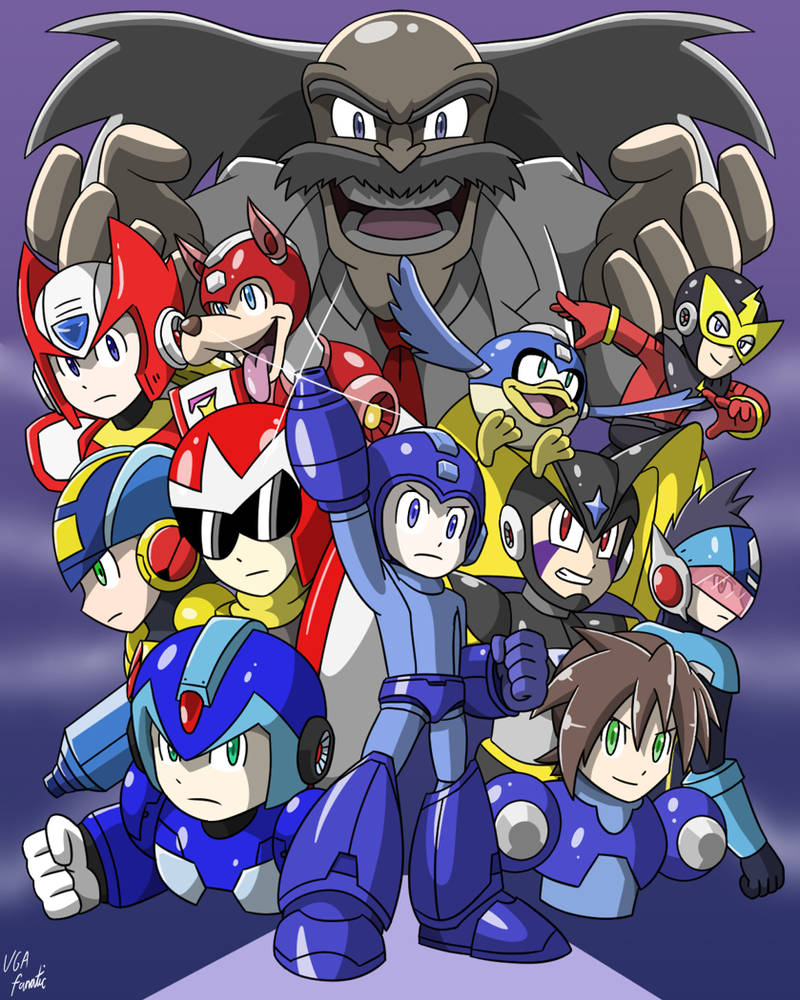 Mega Man Anniversary Print by VGAfanatic on DeviantArt
