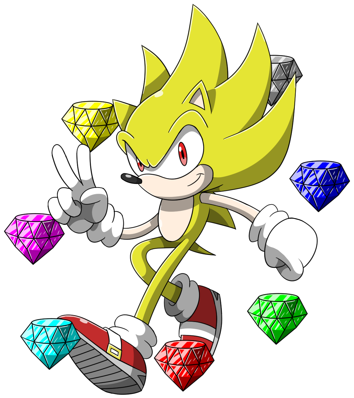 Super Sonic by VGAfanatic  Dibujos de la infancia, Sonic, Dibujos