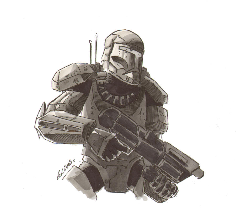 REPUBLIC COMMANDO SKETCH by REDBAZ on DeviantArt