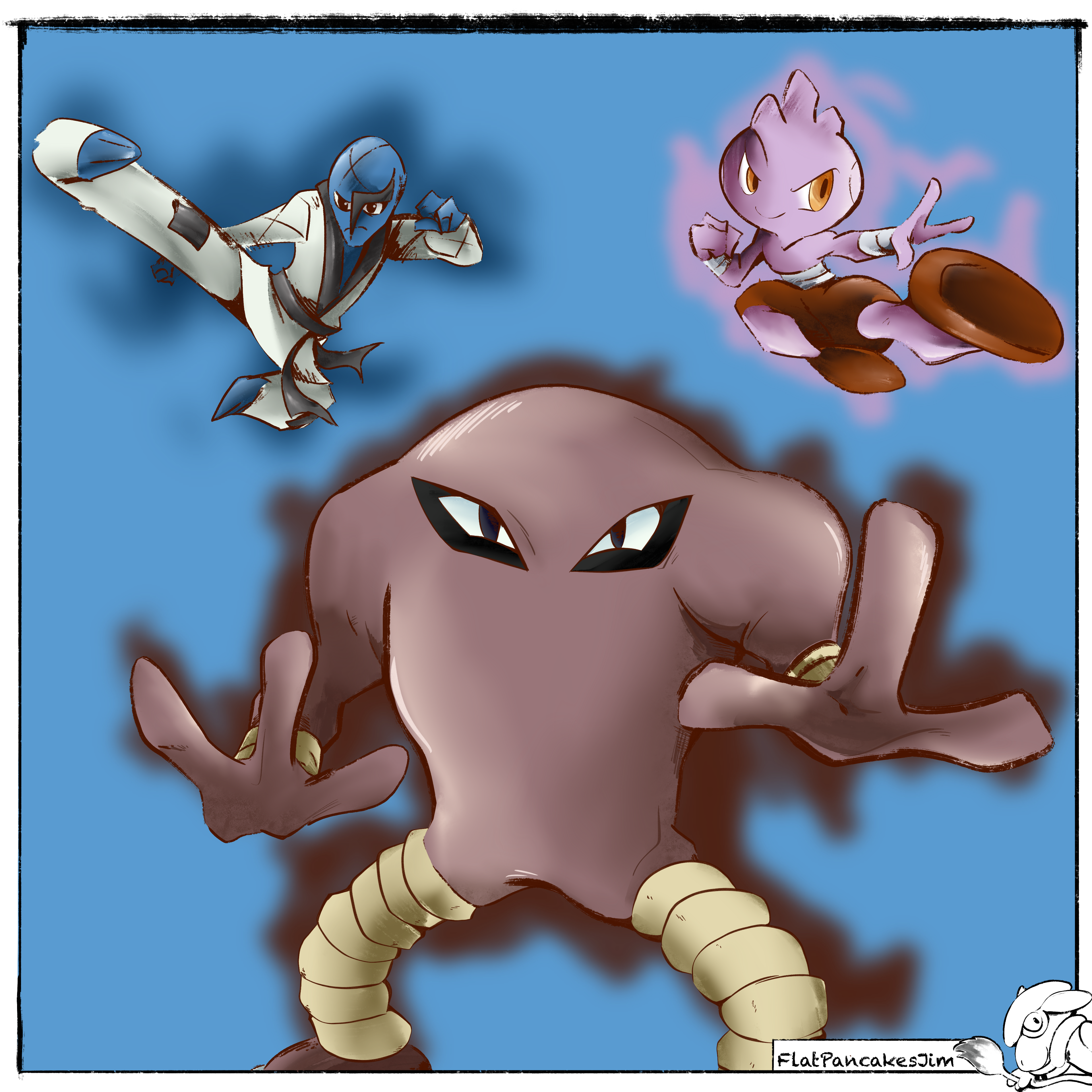 Hitmonchan and hitmonlee by Blunkys on DeviantArt