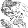 Sonic and Sally - Pencil WIP2