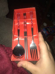 I also got this set with fork and spoon chopstick