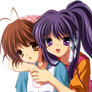 Clannad: Nagisa Furukawa + Kyou Fujibayashi Render