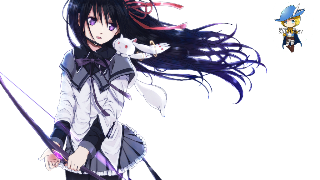 Puella Magi Madoka Magica ~ Homura Akemi ~ Render by Sami0987 on DeviantArt