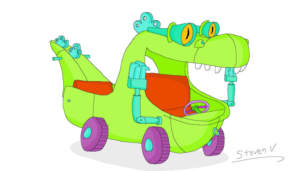 Rugrats Riding Raptor Rugrats Reptar Wagon Toy Nickelodeon Rugrats Reptar Wagon Construction