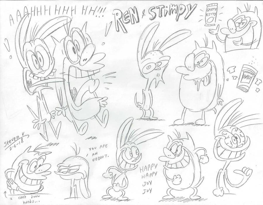 Ren and Stimpy doodle dump by RugratsFan2012 on DeviantArt