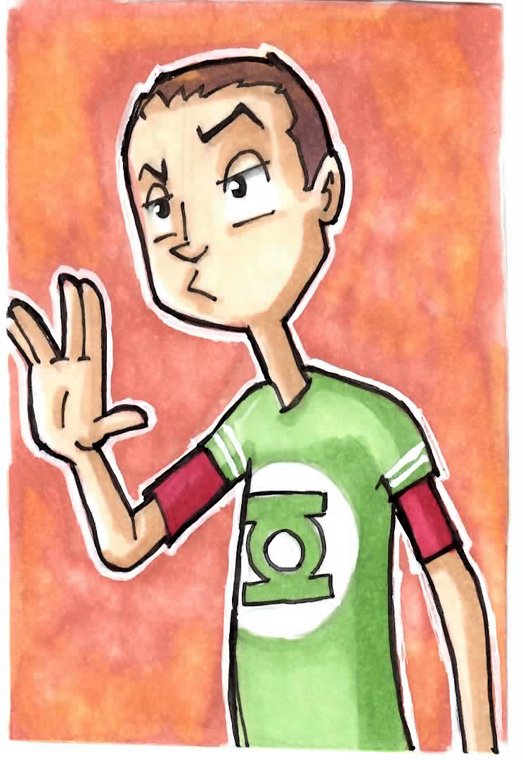 sketch cards sheldon cooper :D