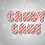 Free Glossy Candy Cane Text Effect