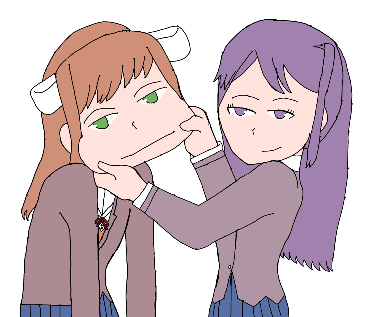 Doki Doki Stretchy Face Club by NGMRX on DeviantArt