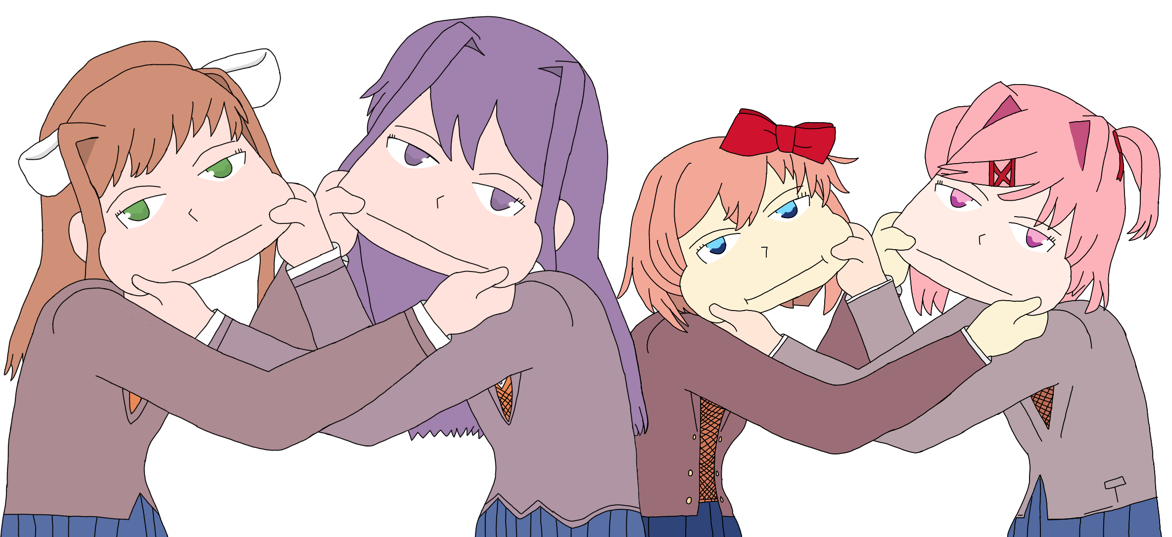 Stretchy Doki Doki Face Club by NGMRX on DeviantArt