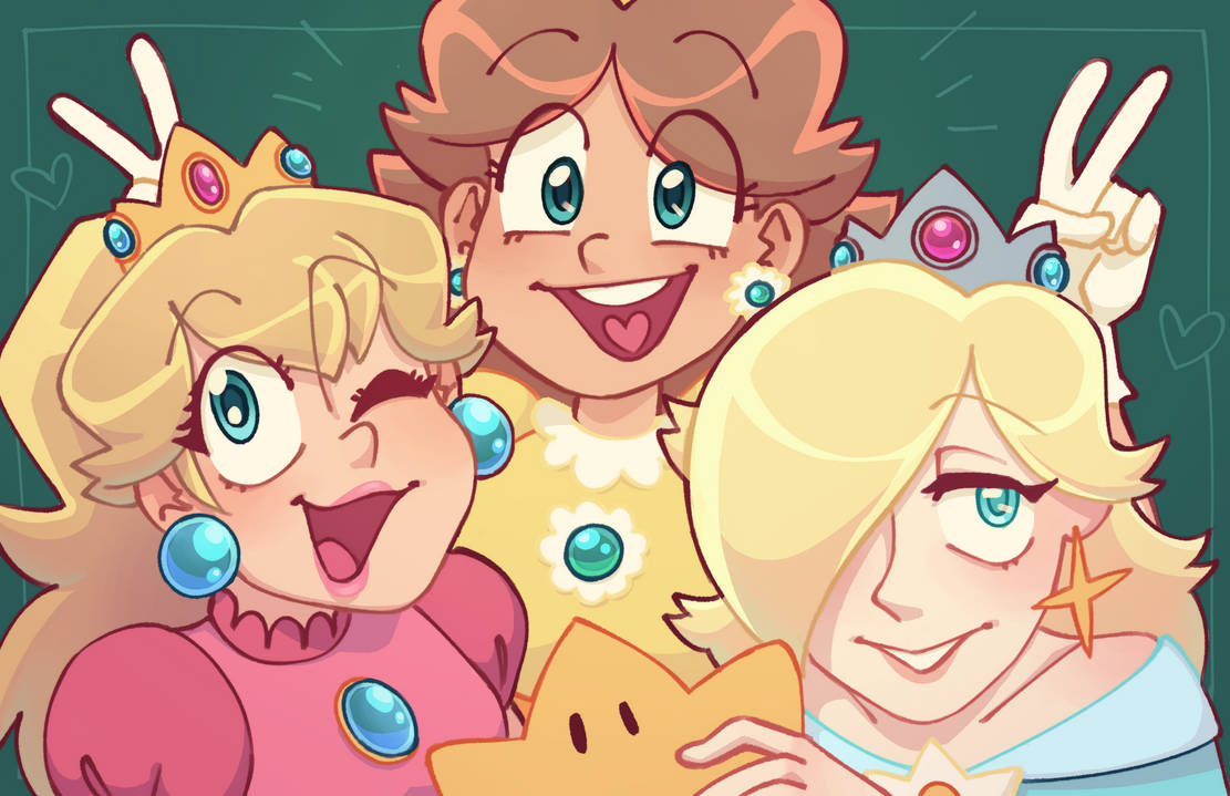 Nintendo Princesses by thegrimmpainter on DeviantArt