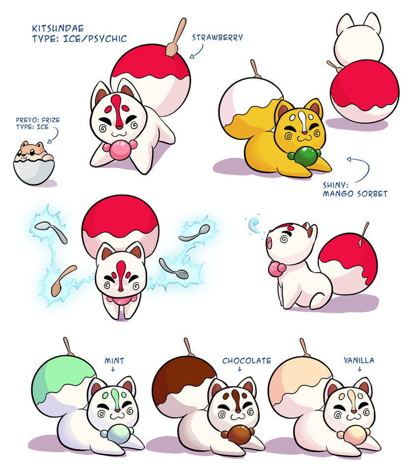 Fakemon: Kitsundae by DarkKitsunegirl