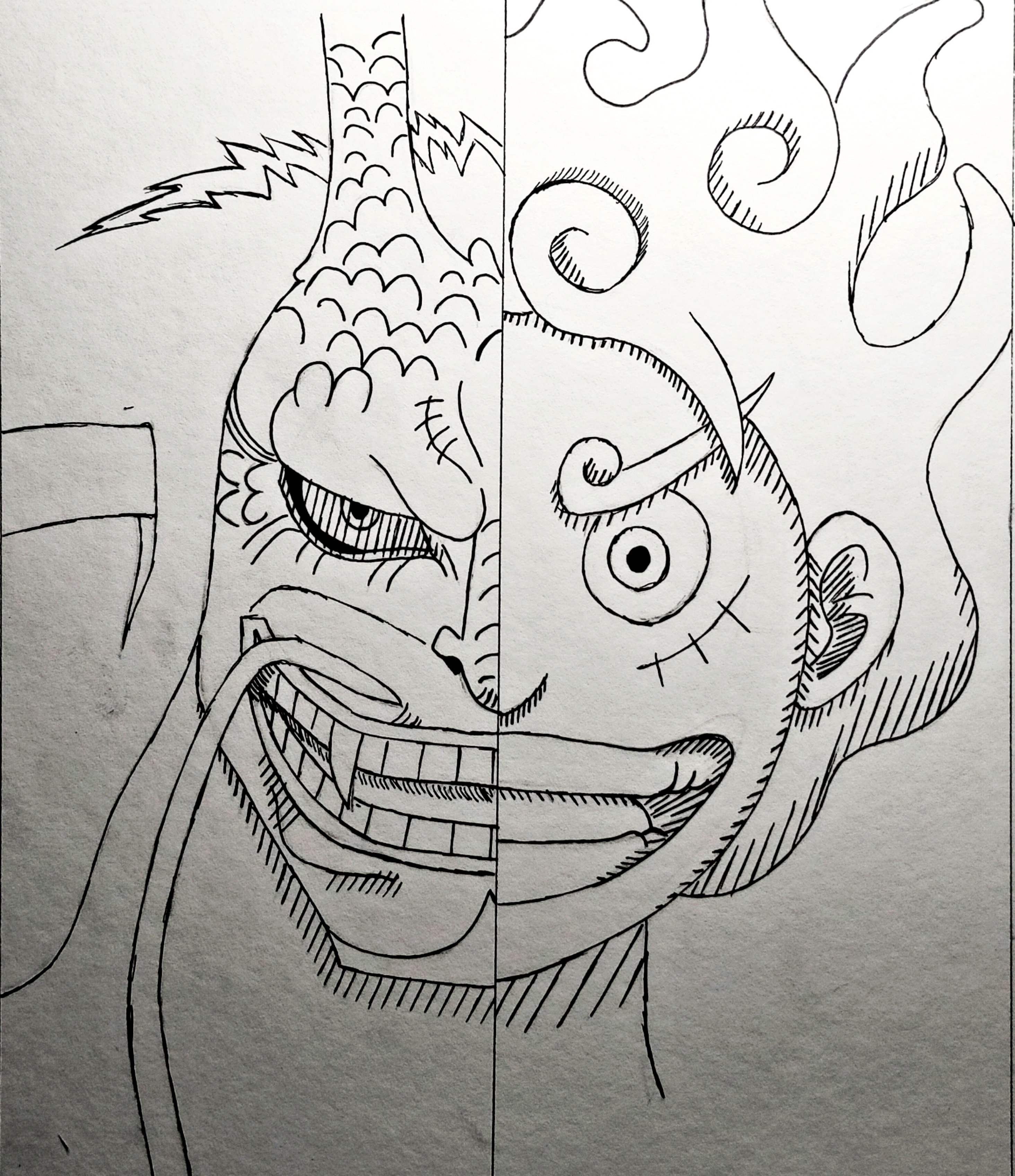 luffy gear 5 vs Kaido by Kai-200 on DeviantArt