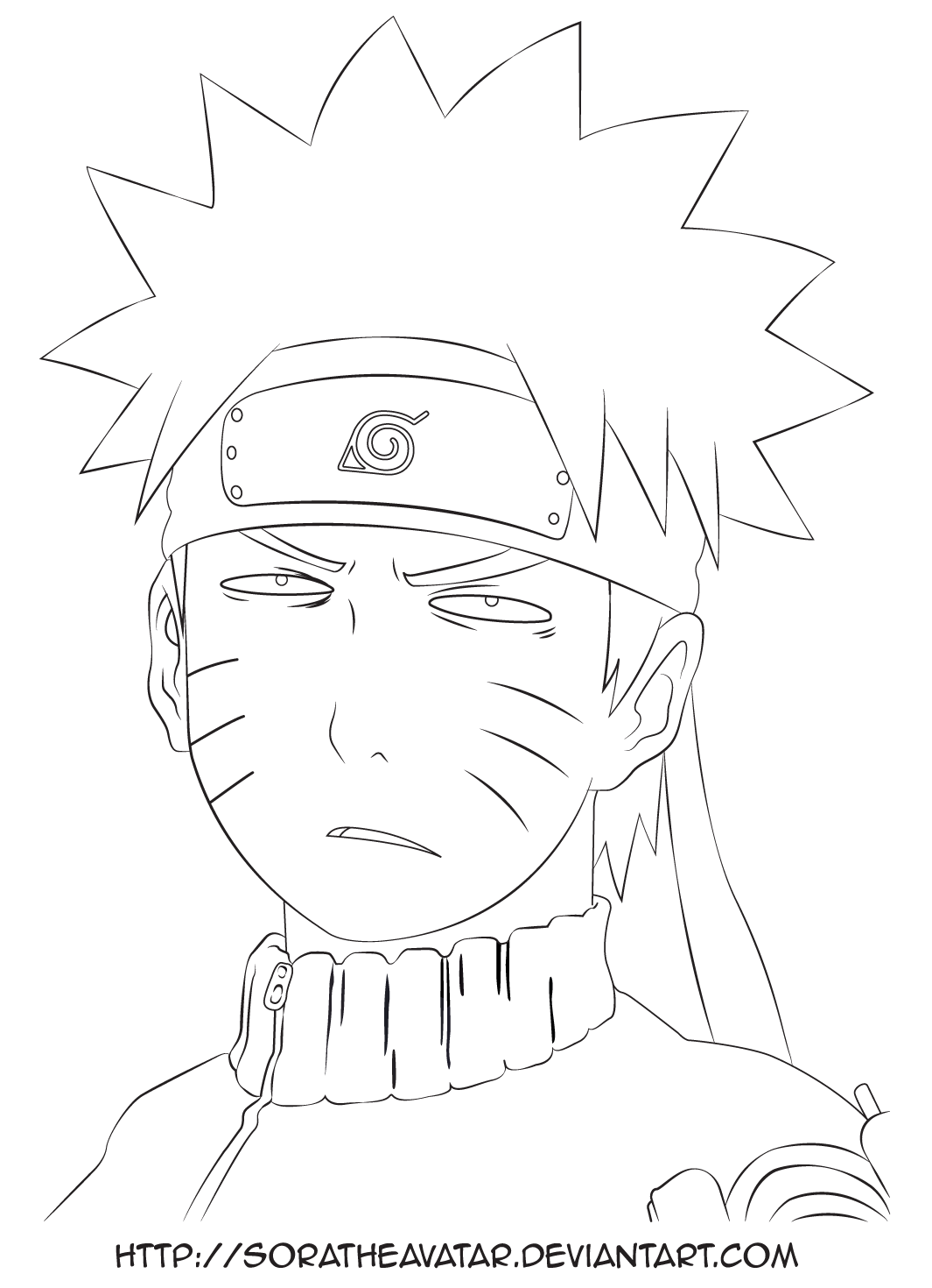 Drawing Naruto Face With Horizontal Lines by DrawingTimeWithMe on DeviantArt