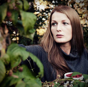 picking raspberries