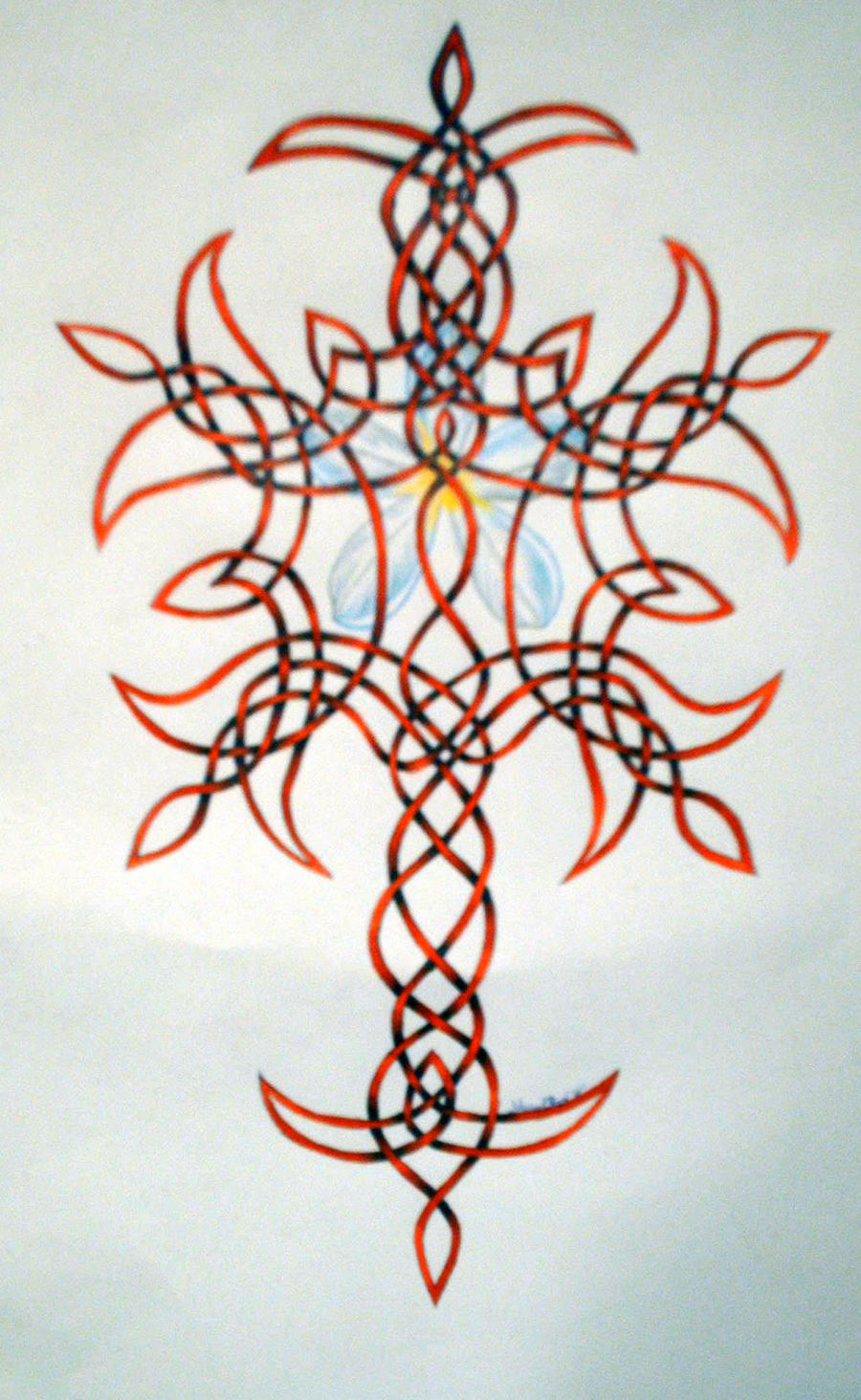 Finnished knotwork cross