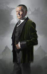 Gandalf dressed as Mr. Holmes