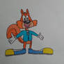 Screwy Squirrel dressed as Conker