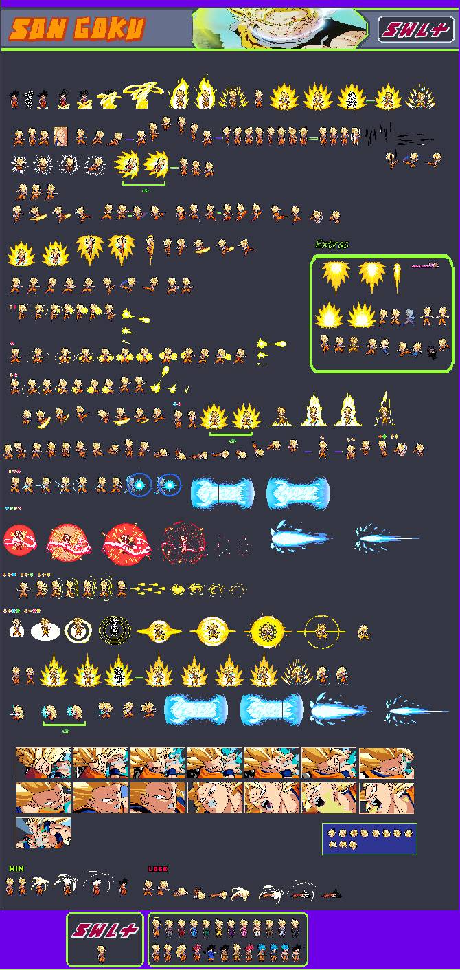 Sprites de goku super saiyan 2 swl Plus by SayanGokuZ on DeviantArt