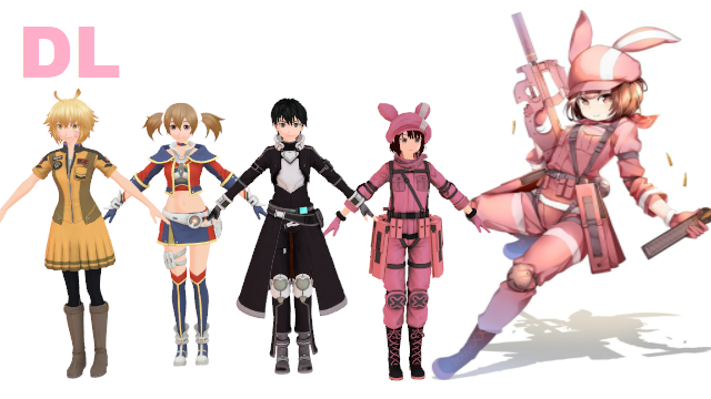 Sao Model SAO Models fatal bullet Set 3 DL by llske7chll on DeviantArt
