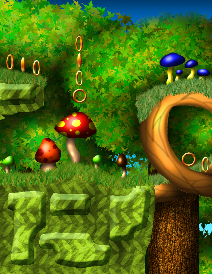 Green Hill Zone 3D by AlphaRox on DeviantArt