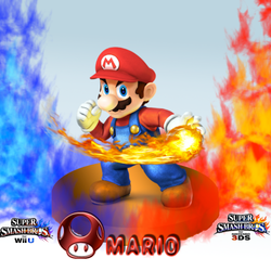 Super Smash Bros. Wii U/3DS-Mario- Wallpaper