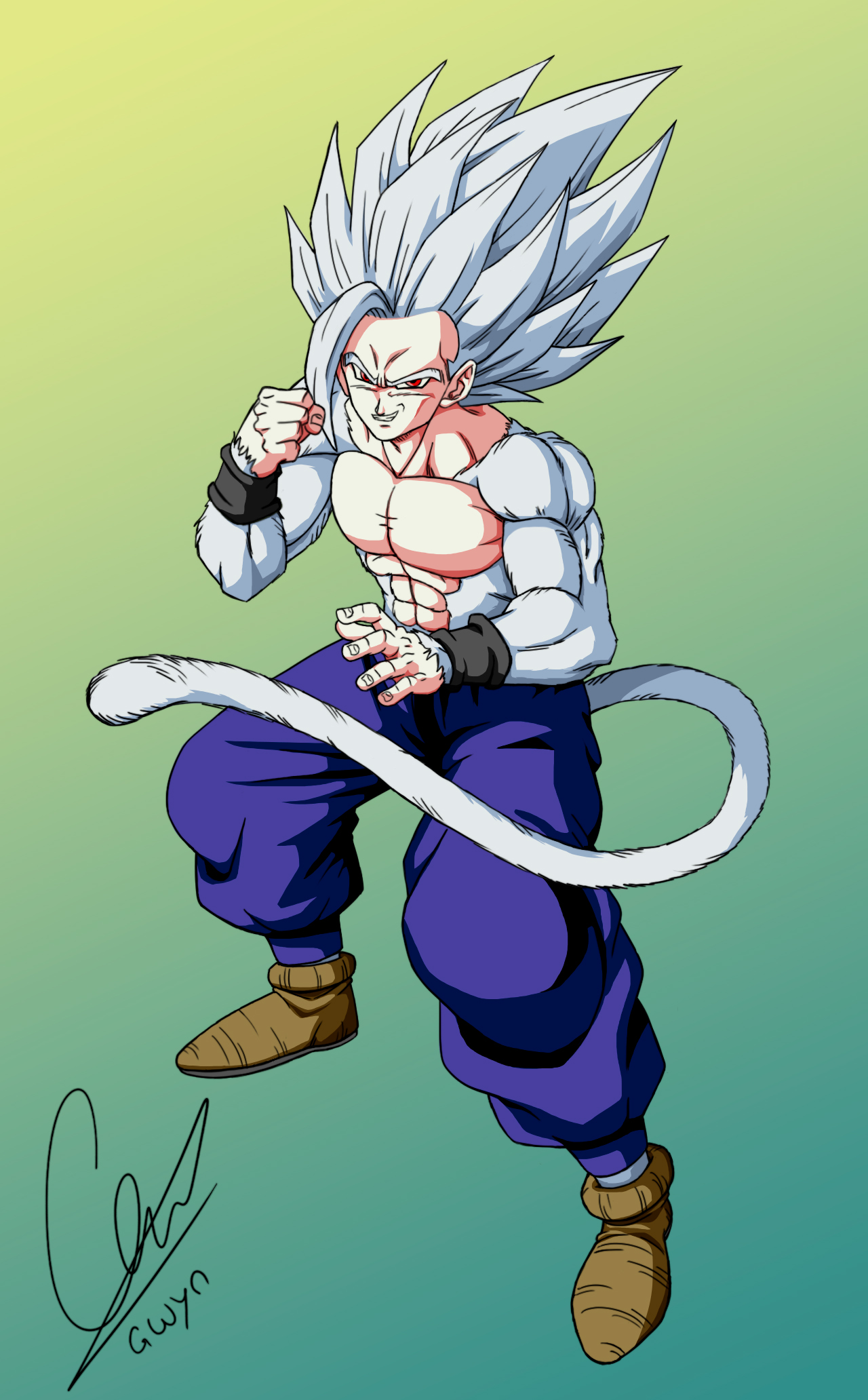 COMO DESENHAR GOHAN SSJ BEAST 