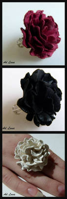 Leather Rose Ring