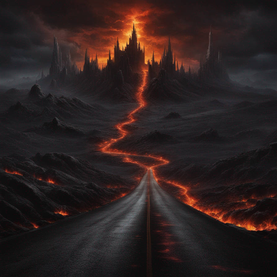 Dark Magical Highway To Hell Fantasy