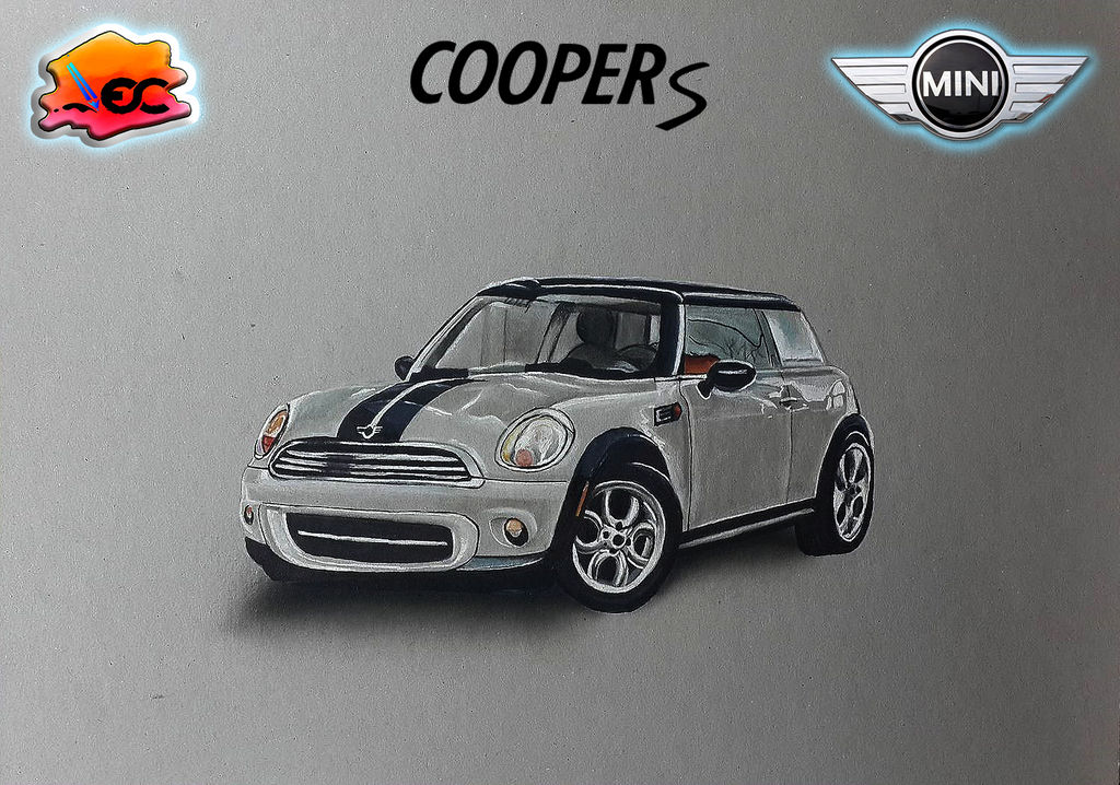 Mini cooper drawing by ELDERCALVIMONTES on DeviantArt