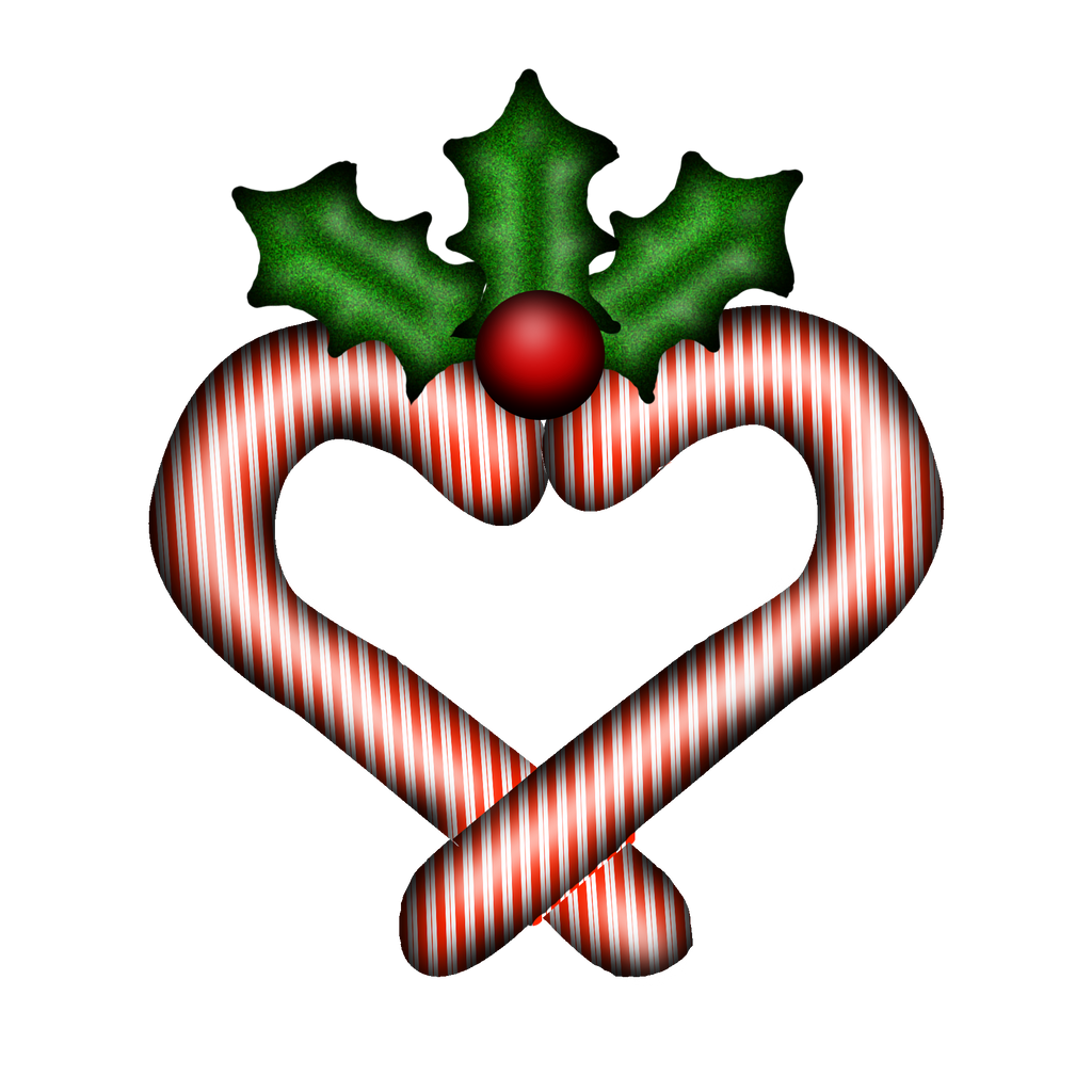 Candy Cane Heart and Holly