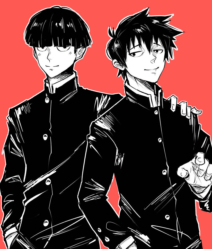 Mob and Ritsu by Gilg4 on DeviantArt