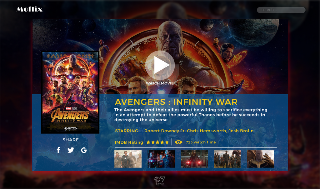 Putlocker.net movie streaming Ui design by GonofuVectorize on DeviantArt