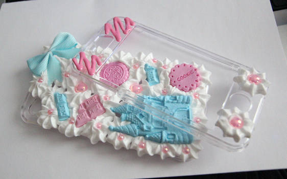 Pink and blue decoden iPhone cover